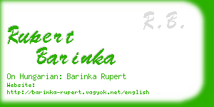rupert barinka business card